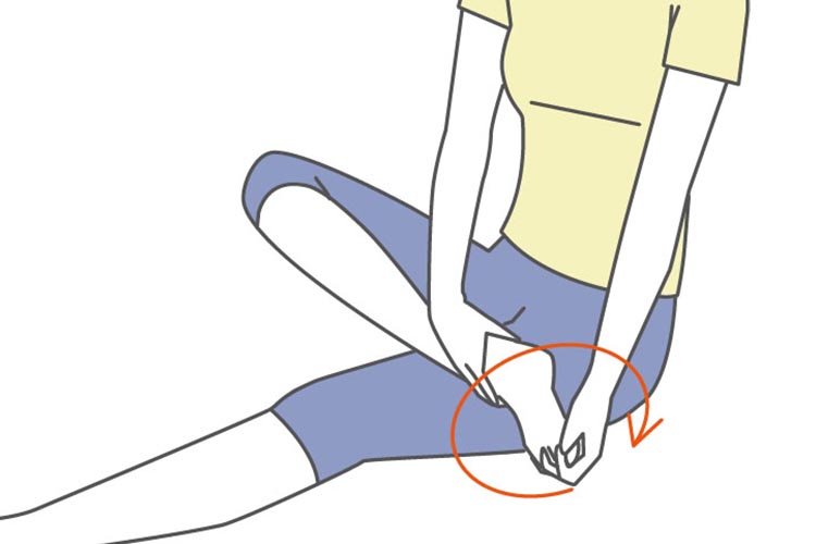 足首のストレッチ方法のイメージ写真
